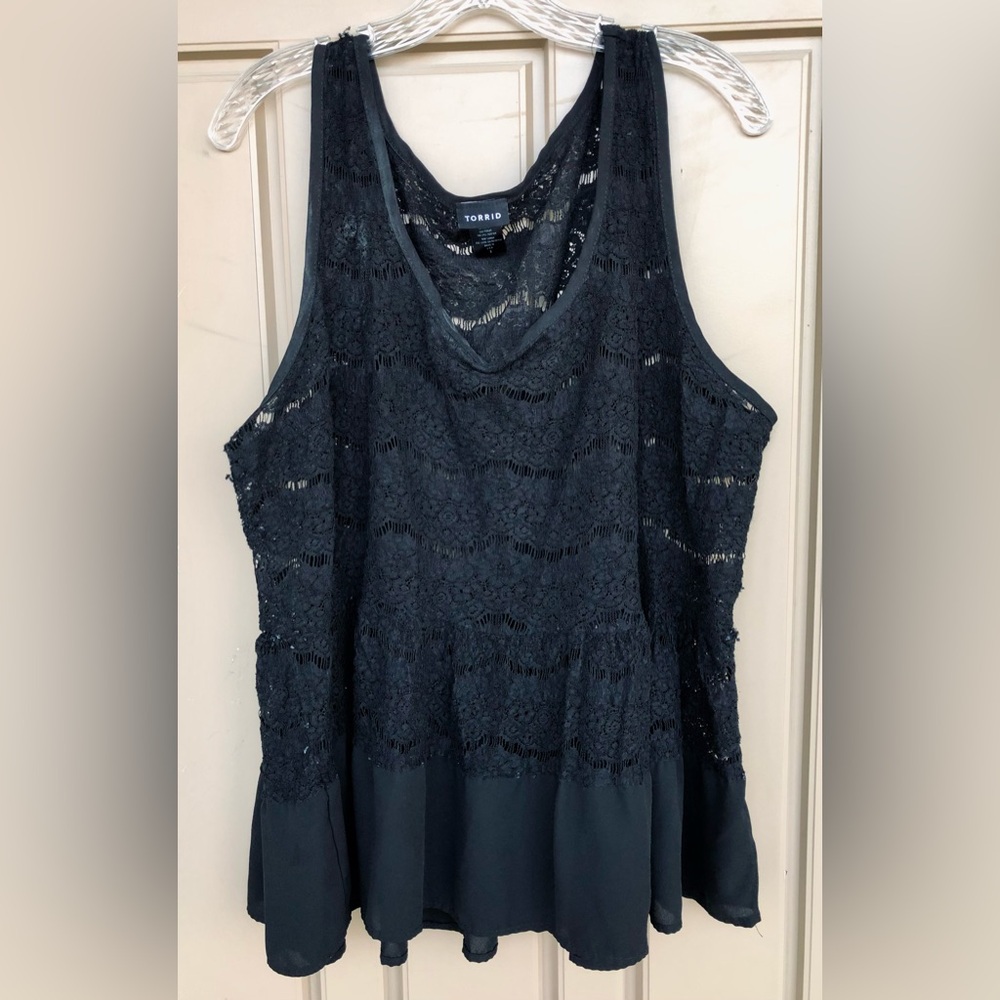 Torrid Black Lace Tank Top | 3